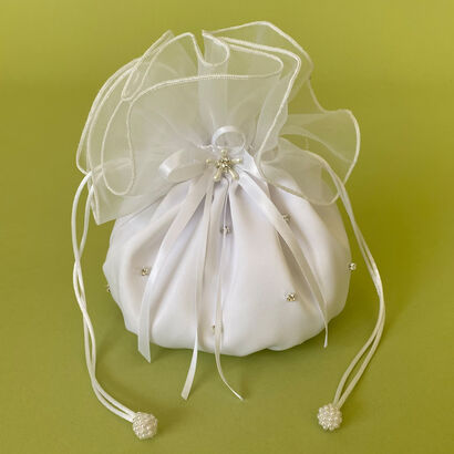 Satin and Organza Dolly Bag with Scattered Diamante