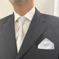 Men's Satin Business Tie & Handkerchief Set