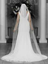Diamante Floral Bridal Veil