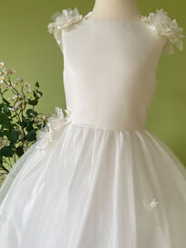 Flowergirl Dress with Pretty 3D Florals