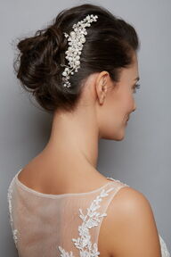 AW1072 Pearl & Diamante Bridal Comb