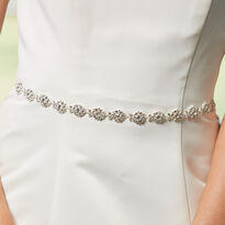 AW1312 Diamante Flower Bridal Belt