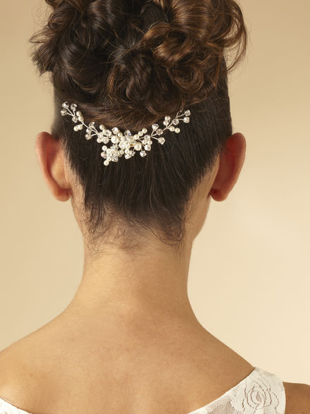 Large Pearl & Crystal Hairpin