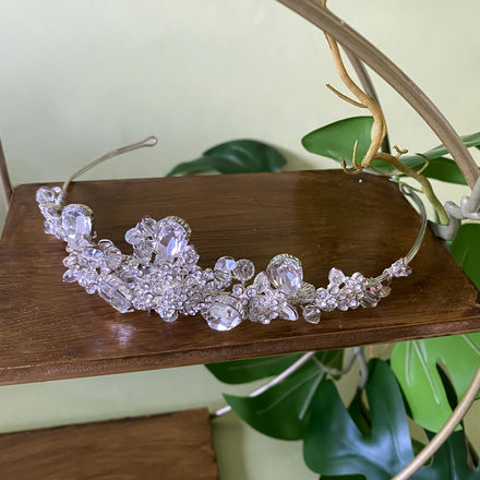 Diamante & Crystal Flower Tiara