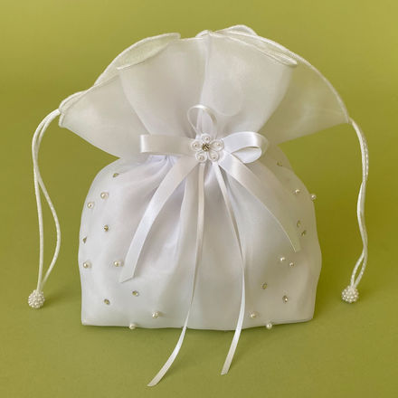 Organza Dolly Bag with Pearl and Diamante