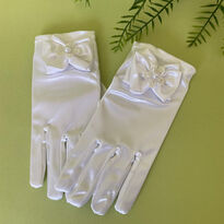 Satin Glove with Bow