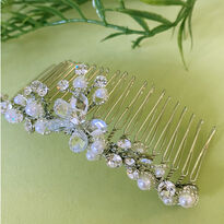 Diamante & Pearl Comb