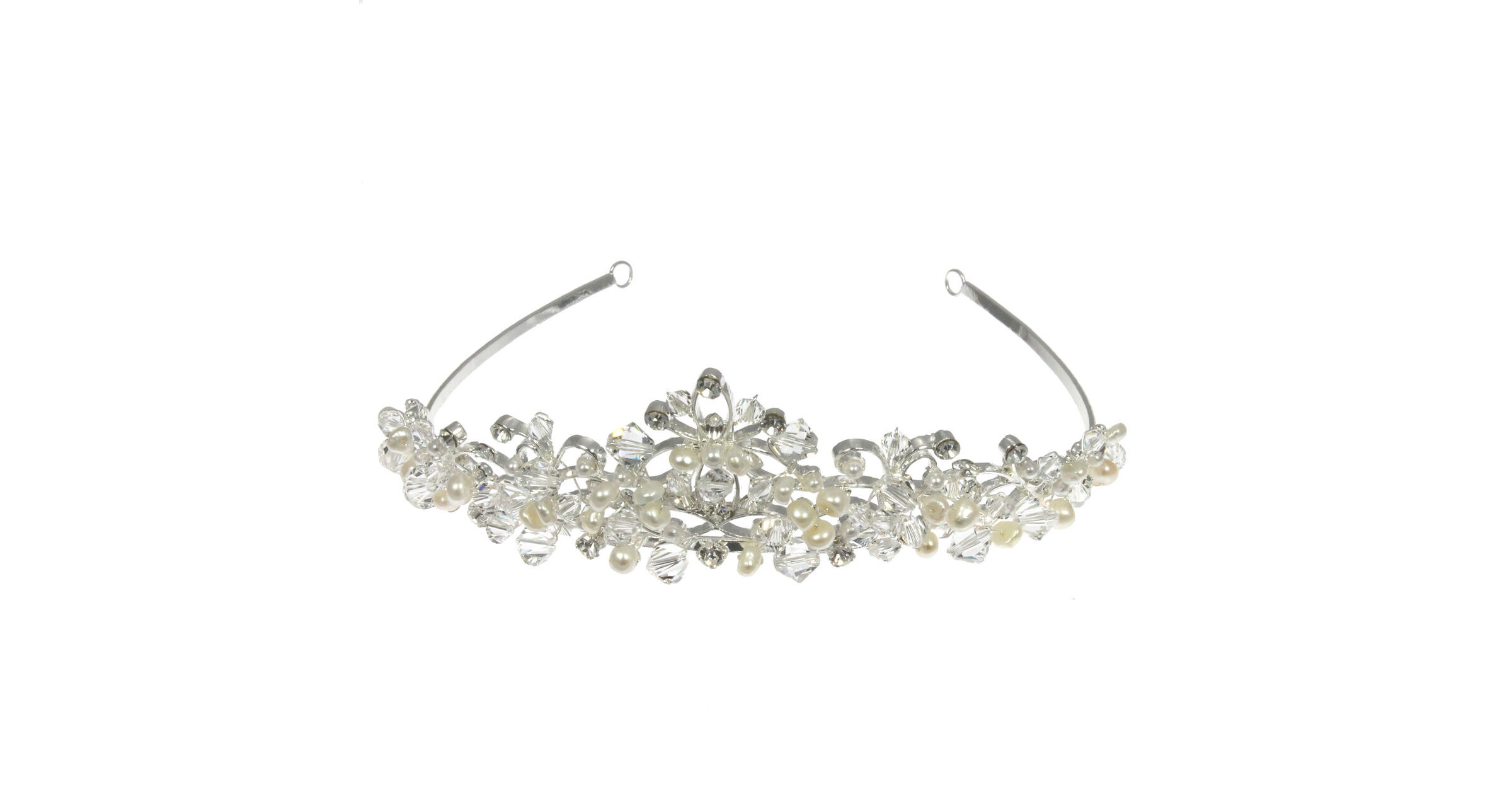 LT316 | Pearl Crystal and Diamante Bridal Tiara
